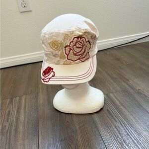 Floral Embroidered Cap